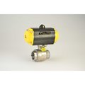 Chicago Valves And Controls Actuated 1", 2 Piece SS 1,000 WOG Thrded Ball Valve, SR P2566R010SR60